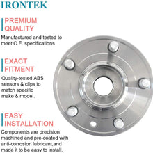 IRONTEK 513223 Front Wheel Hub Bearing 5 Lugs with ABS Sensor Fit Ford Five Hundred/Ford Freestyle/Ford Taurus/Ford Taurus x/Mercury Sable/Mercury Montego 2005-2009