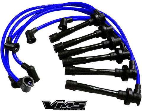 VMS RACING 03-08 10.2mm High Performance Engine SPARK PLUG IGNITION WIRES Wire Set in BLUE Compatible with HYUNDAI TIBURON GT SE 2.7L Liter V6 2003-2008