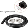 uxcell Fuel Line Hose 10mm I.D. 0.9M/3Ft Rubber Diesel Petrol Hose Engine Pipe Tubing with 2 Clamps