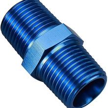 Black Aluminum Anodized Sensor Coupler Straight 1/8 NPT Male to 1/8" NPT Male Thread Coupling Equal Pipe Hose Fitting Adapter