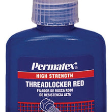 Permatex 27150 Red High Strength Threadlockers, 50 mL, 1" Thread, 1.69 oz, Bottle