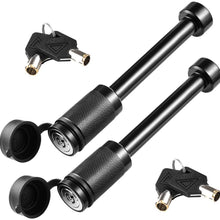 CZC AUTO Heavy Duty Trailer Hitch Receiver Lock Pin, 5/8 Inch Dia, 4 Inch Super Extra Long Black Pin for Class III IV Hitches, for Hitch Bike Rack Tray Ball Tow Rope for Trailer Truck Car Boat