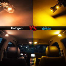 Yorkim 194 Led Bulb Amber Canbus Error Free 3-SMD 2835 Chipsets, T10 Amber Interior Led For Car Dome Map Door Courtesy License Plate Trunk lights with 194 168 W5W 2825 Sockets Pack of 10, Amber Yellow