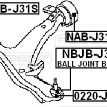FEBEST NAB-J31B Control Arm Bushing