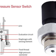 HONGNAL Oil Pressure Sensor Switch 12673134/12661808/12637356/12635397/12621234/213-4411/12630433 Replacement Sensors for General Motor Cars