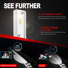 Marsauto H7 LED Headlight Bulbs, M2 Series Super Bright Head/Fog Light Bulbs with Fans, Holder Adapter Ip67 Csp Chips 10000LM 6000K Xenon White