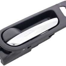 Dorman 93864 Front Driver Side Interior Door Handle for Select Mazda Models, Black and Chrome