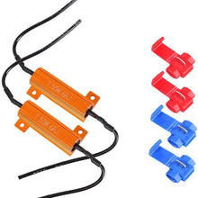 FOORDAY 50W 6ohm Load Resistors Fix LED Bulb Fast Hyper Flash Turn Signal Blink Error Free Decoder Car LED Canbus Decoder - 2 Pcs