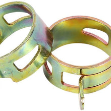 Suuonee Tube Clamp Fastener, 100 Pcs 10 Sizes Autos Spring Clip Fuel Oil Water Hose Pipe Tube Clamp Fastener