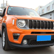 RT-TCZ Carbon Fiber Front Grill Grille Inserts for Jeep Renegade 2019 2020 ABS Grill Guard Cover Trim (7PCs)