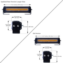 12V 24V Grill and Surface/Flush Mount Amber White LED Strobe Lights for Trucks Snow Plow Tractor Construction Vehicles Car Safety Flashing, WOWTOU 4 in 1 Hazard Warning Caution Emergency Flasher