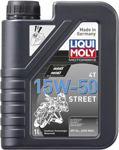 Liqui Moly 2555 Motorbike 4T 15W-50 Street Engine Oil - 1 Liter