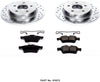 Power Stop K5975 Rear Brake Kit with Drilled/Slotted Brake Rotors and Z23 Evolution Ceramic Brake Pads
