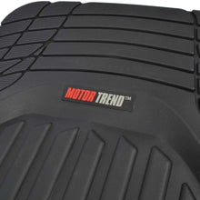 Motor Trend MT-923-BK FlexTough Contour Liners - Deep Dish Heavy Duty Rubber Floor Mats for Car SUV Truck & Van - All Weather Protection (Black)