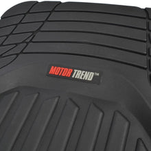 Motor Trend Tortoise Series Rubber Floor Mats (2PC Black)