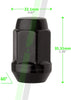 DPAccessories LCB3B6HE-BK04001 M12x1.5 Black Closed End Bulge Acorn Cone Seat Wheel Lug Nut - 19mm Hex Wheel Lug Nut