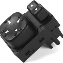 Xislet Power Mirror Switch Replacement for Chevy Chevrolet Silverado Sierra Tahoe Yukon Suburban, 2000 2001 2002 GMC 2500HD 15045085, 19259975, 901-124（Black）