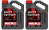Motul 108647 Set of 2 6100 Synergie+ 10W-40 Motor Oil 5-Liter Bottles