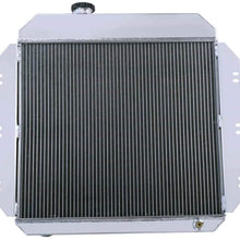 OzCoolingParts 4 Row Core All Aluminum Radiator +16" Fan w/Shroud + Thermostat/Relay Wire Kit for 1960-1962 61 Chevy C10 K10 K20 C20 C30 Pickup Suburban, V8