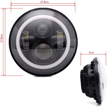 Spead Vmall 7 Inch 60W Black LED Headlights with White DRL/Amber Turn Signal + 4 inch LED Fog Lights with White DRL Halo Ring for Jeep Wrangler 07-2017 JK LJ Tj Lj JKU Unlimited