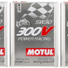 Motul 104241 Set of 3 300V Power Racing 5W-30 Motor Oil 2-Liter Bottles