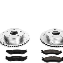 Power Stop K5143 Front Brake Kit with Drilled/Slotted Brake Rotors and Z23 Evolution Ceramic Brake Pads