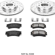 Power Stop K2448 Front Brake Kit with Drilled/Slotted Brake Rotors and Z23 Evolution Ceramic Brake Pads