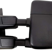 AERDM New Towing Mirror Black Housing with Temperature sensor Fit 1999-2016 Ford Super Duty F-250 F-350 F-450 F-550 with Turn Signal and Auxiliary Lamp
