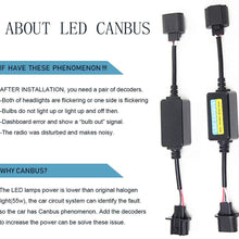 EXPERTBEAM LED Headlight Decoders Anti Flicker CANBUS Ballast Error Free Computer Warning Canceller Capacitor Wiring Harness for 2009+ Dodge, RAM, Ford, Chrysler, Chevrolet, GMC (9005/9006)