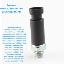 Oil Pressure Sensor Switch Sending Unit D1818A 19244505 12562267 Compatible with Cadillac Escalade Chevy Chevrolet Silverado Suburban Tahoe Avalanche Camaro GMC Sierra Yukon PS303,1S6744,PS391,d8037