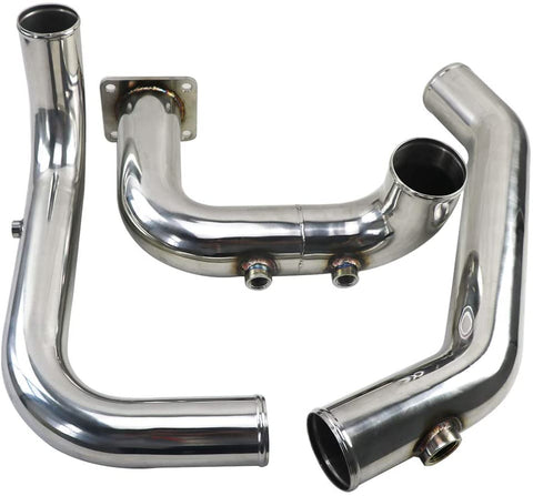 CoolingSky All Stainless Steel Upper & Lower Radiator/Coolant Tubes Fits Kenworth W900 W900L W900B Cat C12 C15 C16 3406E
