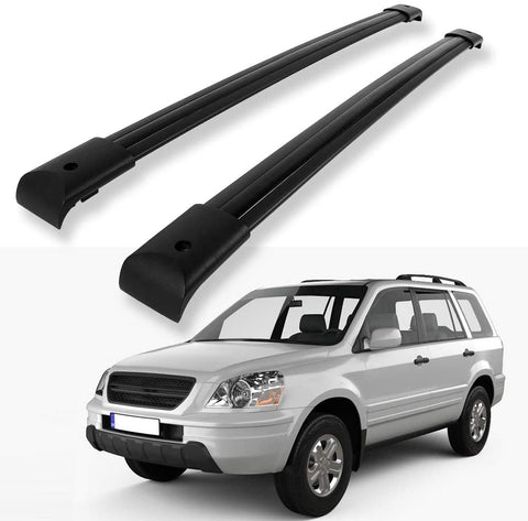 Scitoo Roof Rack Cross Bars Baggage Carrier For Honda Pilot 2003-2008 Black 2 Pcs Roof Top Rack Luggage Carrier