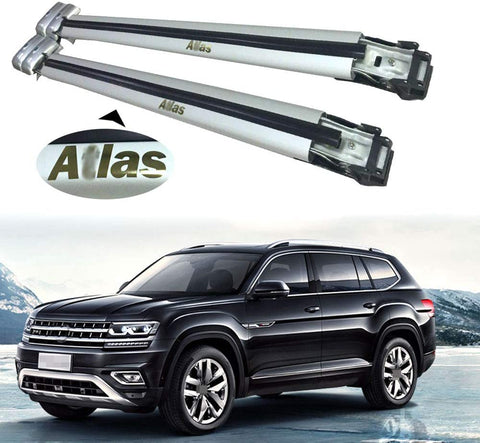 Lequer Cross Bars Crossbars Fits for VW 2018-2021 Atlas Teramont Baggage Carrier Luggage Roof Rack Rail Lockable Adjustable
