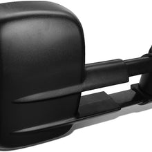 Right Side Black Power Heated Telescoping Side Towing Mirror Replacement for Chevy/GMC Silverado Sierra GMT800 99-02 (Right / Passenger Side)