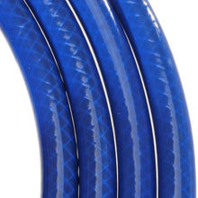 Vincos 10pcs 6AN Hose Fitting Kit (Blue+Red) + 20Ft 6AN AN6 Push Lock Oil Gas Fuel Hose Blue