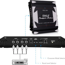 2 Channel Car Stereo Amplifier - 1400W Dual Channel Bridgeable High Power MOSFET Audio Sound Auto Small Speaker Amp w/ Crossover, Bass Boost Control, Gold Plated RCA Input Output - Pyle PLA2200