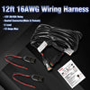 Primelux Universal 12ft Relay Wiring Harness for LED Light Bars - 12V 40A Relay & 3-Pin On/Off Rocker Switch Compatible with Jeep Wrangler Golf Cart SUV Off-Road 4WD Vehicles - 2 lead(2x15A/16AWG)