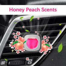 Airbreezy Car Air Freshener(Honey Peach Scents), 6 Car Freshener Vent Clips, 4ml Each, Long-Lasting Car Fragrance, Up to 180 Days