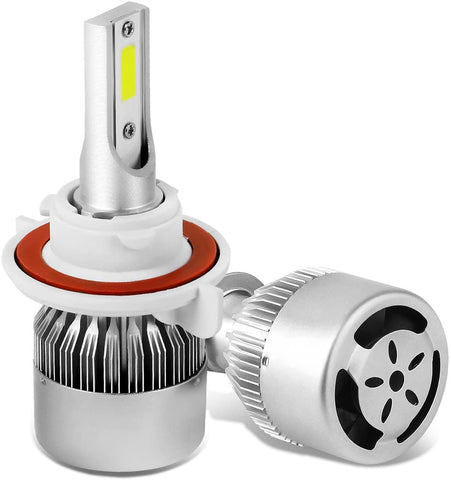 DNA Motoring HID-LED-LB-FAN-H13-HL Pair of LED Light Bulbs with Cooling Fan