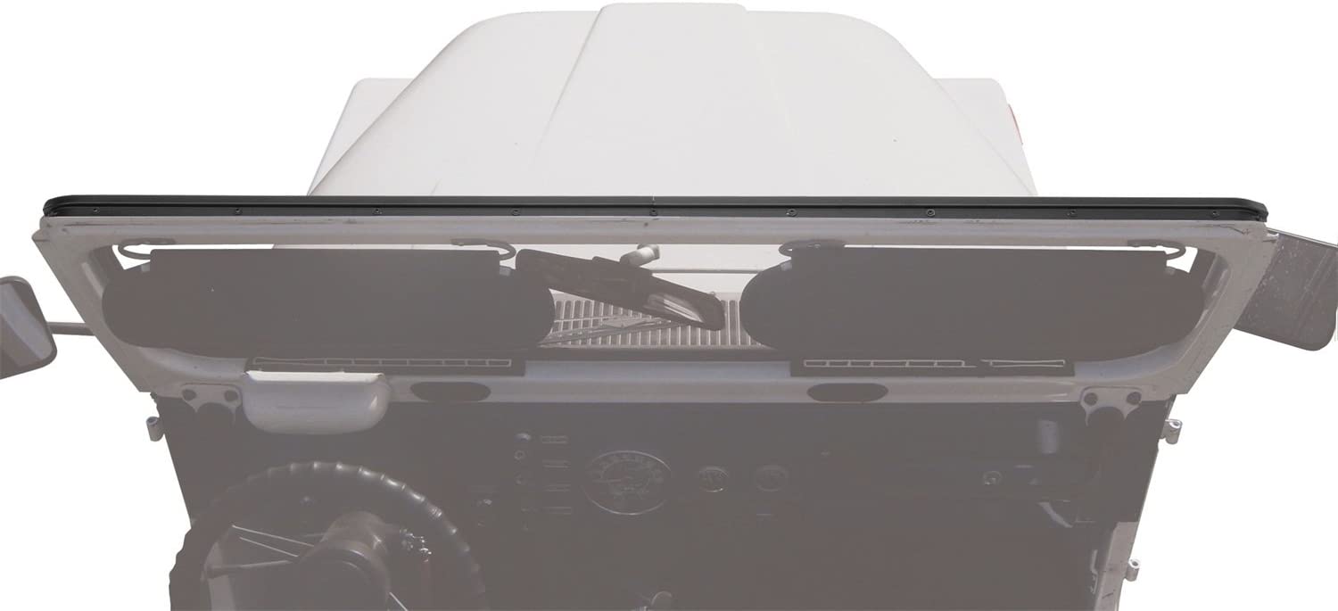 Bestop 51209-01 Black Windshield Channel for 1976-1995 CJ5, CJ7, Wrangler; 1964-1984 Toyota Land Cruiser, FJ40