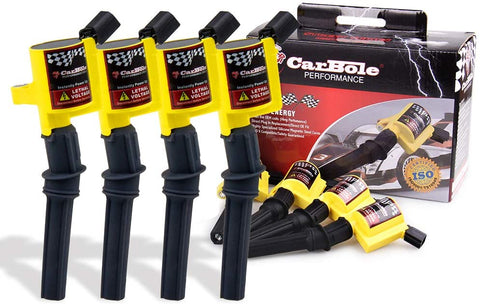 CarBole Ignition Coils Pack:F150|Mustang|Explorer Accessories Compatible with Ford | Lincoln | Mercury 4.6L|5.4L|V8 DG-508 |C1454|C1417|FD503 8Pcs Yellow