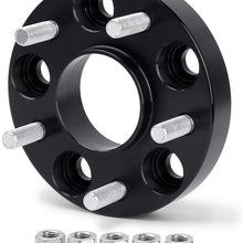 dynofit 5x4.5 Wheel Spacers for 300ZX 350Z 370Z Altima Leopard G35 G37 FX35 S14 and More, 4Pcs 25mm 5x114.3 Hubcentric Forged Wheels Spacer 66.1mm Hub Bore M12x1.25 for 5 Lug Rims