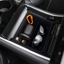 ROSON Tesla Model 3 Accessories Flocked Center Console Organizer Compatible with 2017 2018 2019 2020, Insert Tray, Armrest Box Insert Tray