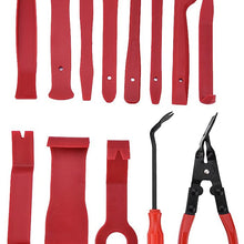 13 pcs Trim Removal Tool Set, Auto Trim Removal Tool Kit with Clips Fasteners Remover Pliers for Automotive Car Door Panel BodyTrim Removal