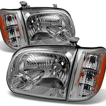 For 2005 2006 Toyota Tundra Double | Crew Cab Headlights With Corner Lights Driver + Passenger Side Pair