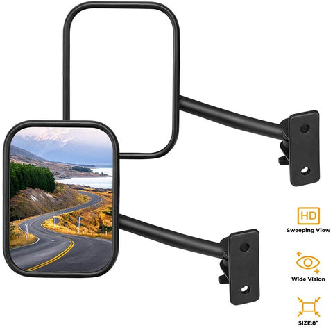 Door Off Mirror for Jeep Wrangler, JoyTutus 4x4 Doorless Side Quick Release Mirror for JK JKU TJ - 2 Pack