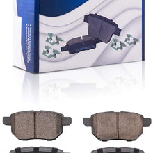 Detroit Axle - REAR Ceramic Brake Pads w/Hardware Kit for Vibe FWD - [Scion tC/Scion XB] - Toyota Corolla XRS/S - Matrix FWD & Yaris SE