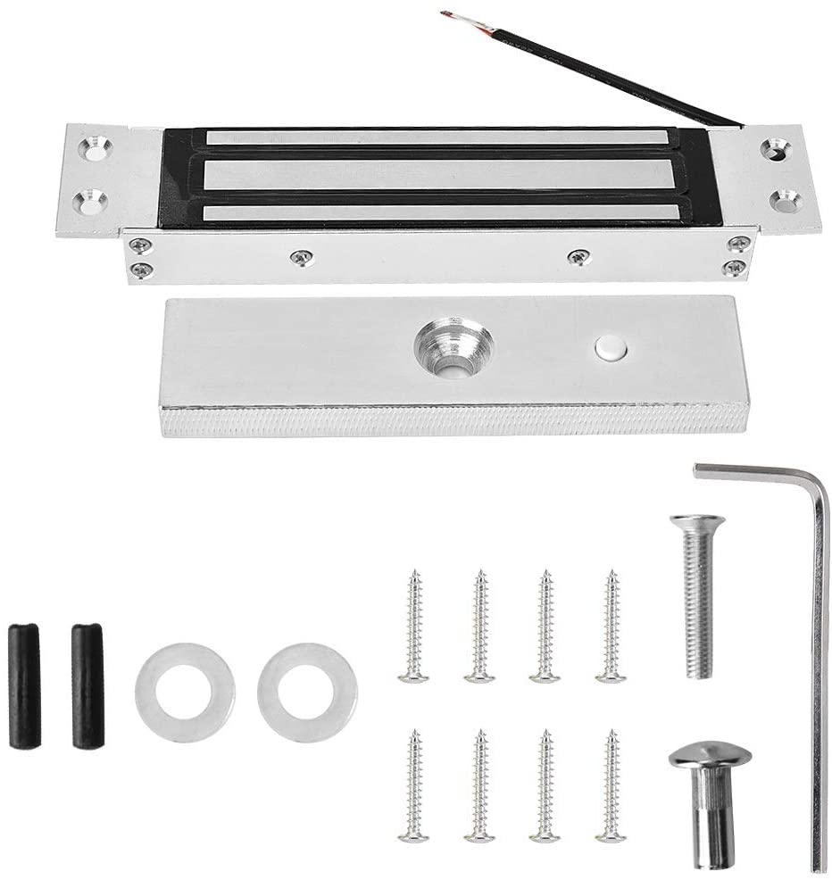 Electromagnetic Door Lock, 180kg Holding Force for Access Control Single Door DC 12V Electric Magnetic Lock