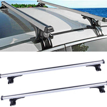 Scitoo Roof Rack Cross Bars Baggage Carrier For Chevrolet Cruze 2010-2017,for Chevy Impala 2006-2011 2014-2017,for Chevrolet Malibu 2006-2010 2013-2017 Silver 2 Pcs 48" Roof Top Rack Luggage Carrier