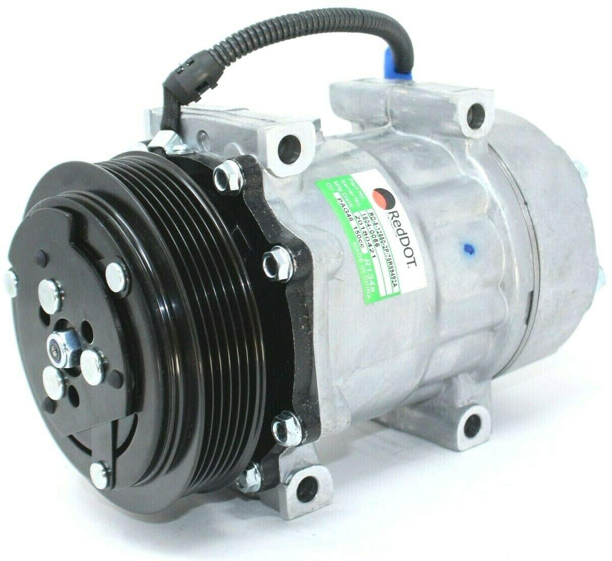 SANDEN STYLE 4080 4377 AC COMPRESSOR FOR KENWORTH F69-6003-121 75R89492A